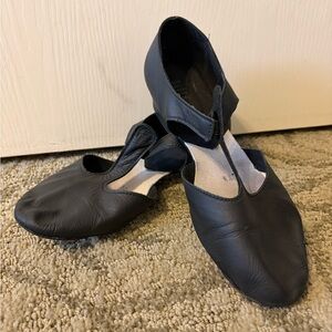 Bloch leather t strap flats